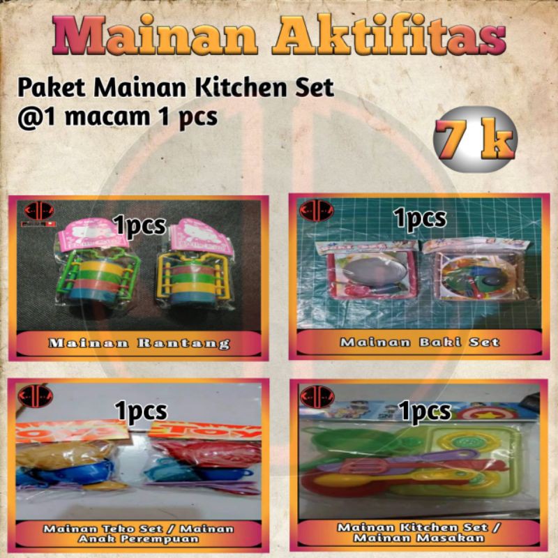 Kitchen Set Paket Mainan Masakan isi 4 model Mainan