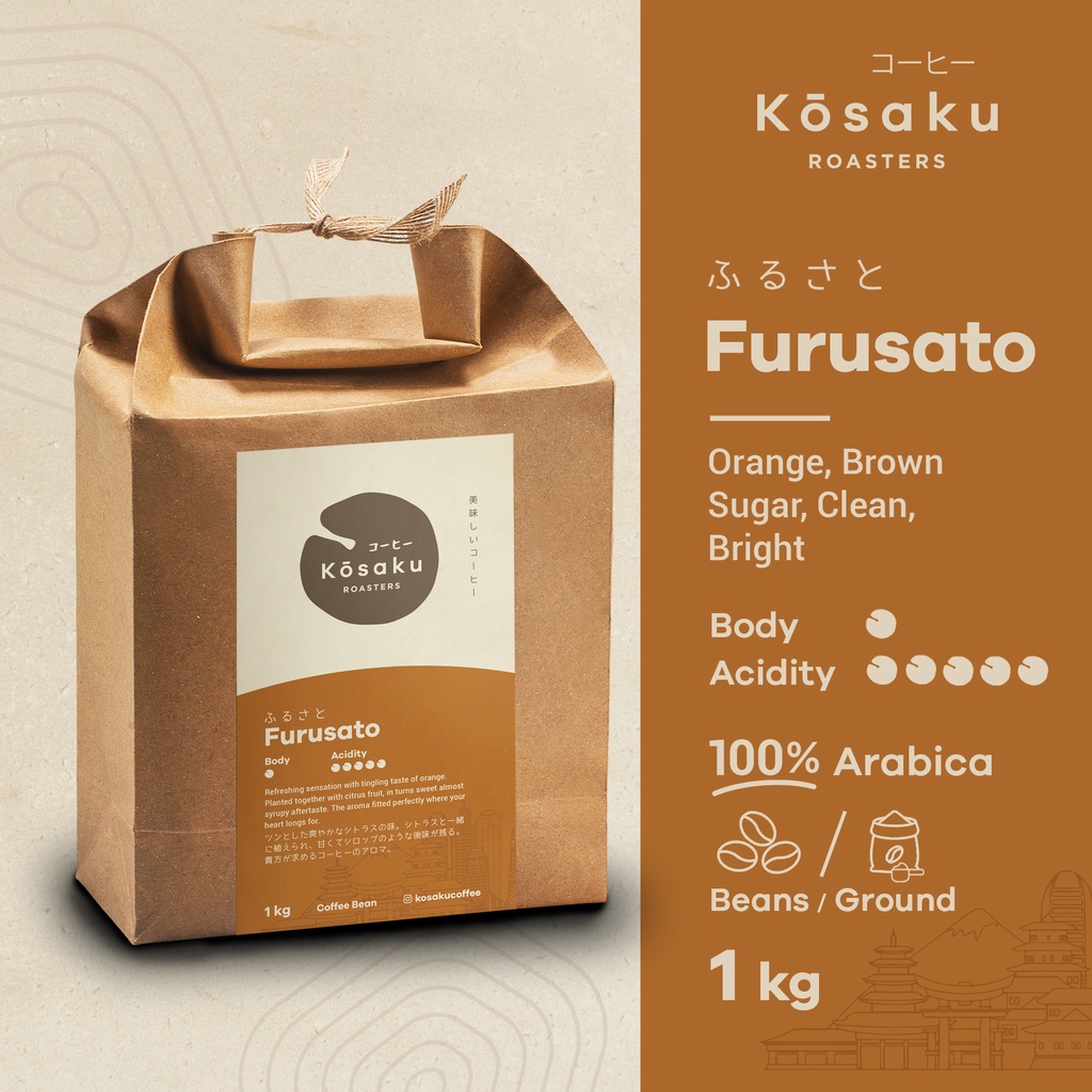 

Kosaku Furusato Coffee 1kg Biji Kopi Arabika - Coffee Beans