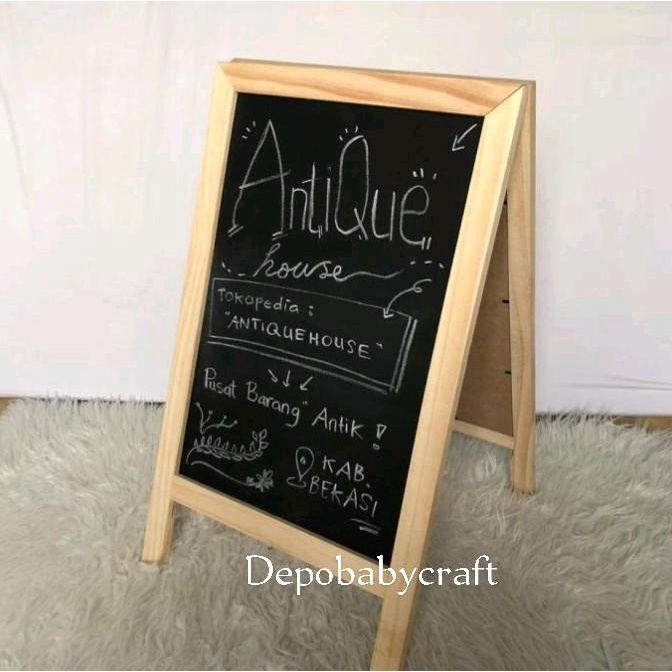 

Papan Tulis Kapur Papan Menu 2 Muka 50 X 80 Kaki 10 041