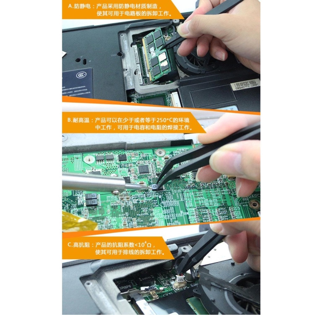 Jakemy High Anti Static Tweezers Suit - JM-T11