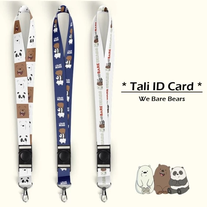 

We Bare Bears Strap Lanyard Panjang Keychain Tali ID Card