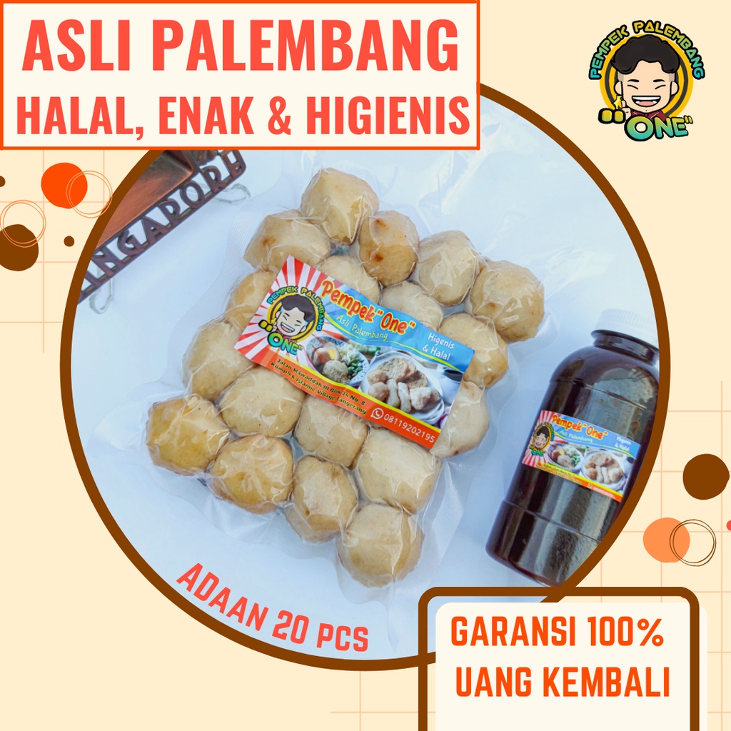 

Pempek Adaan Asli Palembang Frozen 20 pcs | Pempek One | Ikan Gabus dan Tenggiri Premium