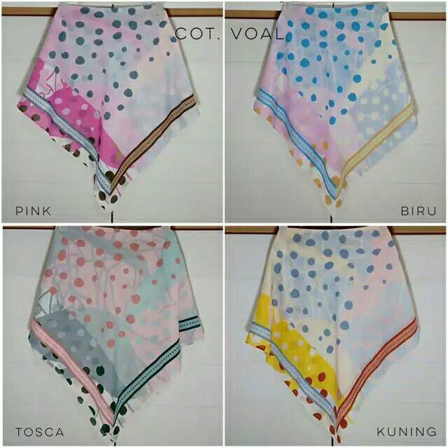 

(Bahan) cotton voal dot tree pastel