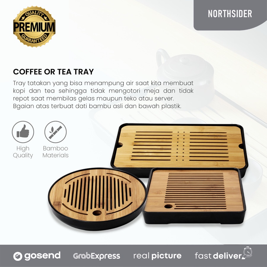 COFFEE OR TEA TRAY - DRAIN PAN | NAMPAN BAMBU UNTUK SEDUH TEH DAN KOPI