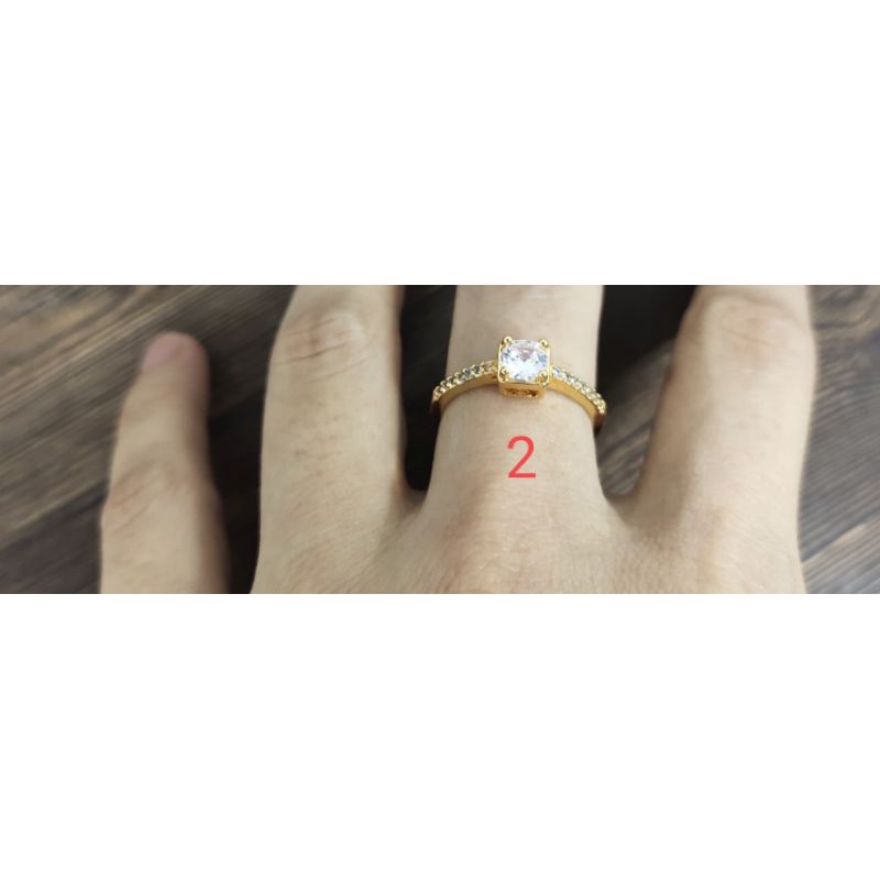 Fifi Fashion Cincin Model Berlian Xuping Model Perhiasan Lapis emas 12#