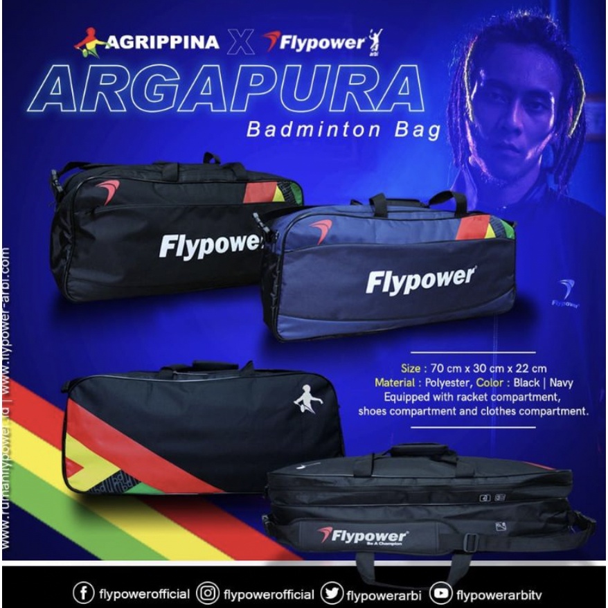 Tas Badminton Flypower ARGAPURA SQUARE BAG Petak Original