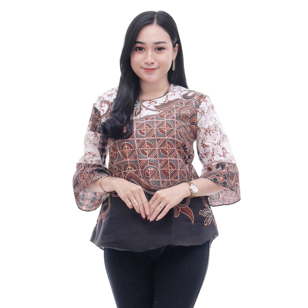 Atasan Batik/ Blus Kantor Seragam Resepsian pelandang Hajatan dengan M L XL XXL COD murah pekalongan