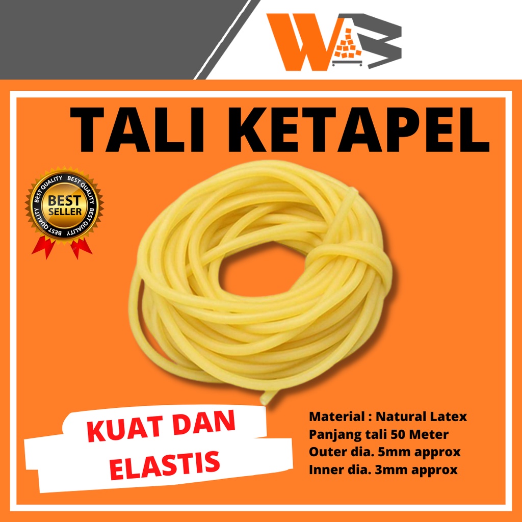 COD Karet Ketapel Tali Ketapel Slingshot Rubber Catapult 50 Meter Elastis Ketebalan