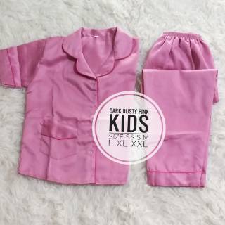 Piyama Anak  Saten Piyama anak  Satin Premium Baju  Pendek 