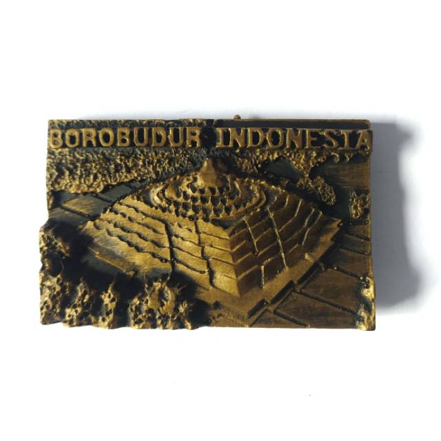 SOUVENIR MAGNET KULKAS CANDI BOROBUDUR INDONESIA - DEKORASI RUMAH