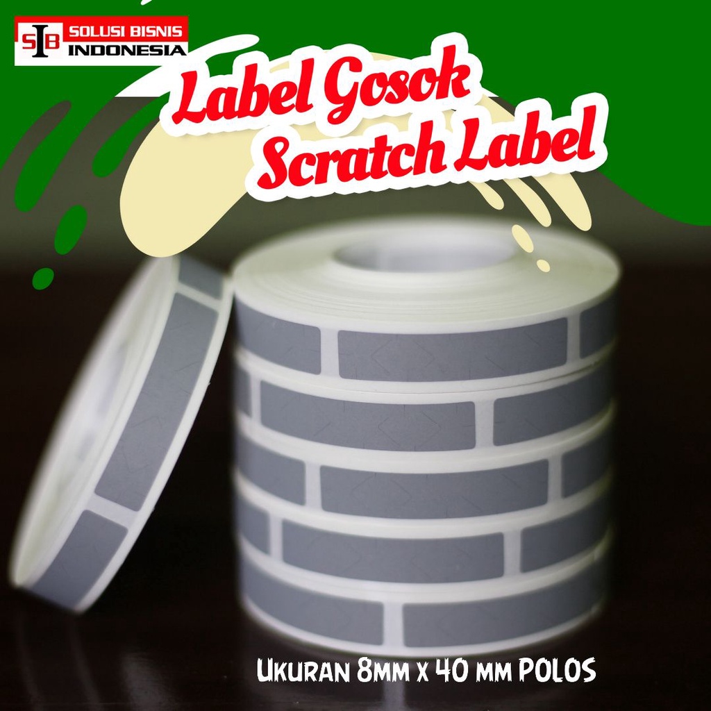 

Label Gosok/Scratch penutup KODE voucher ukuran 8*40mm polos