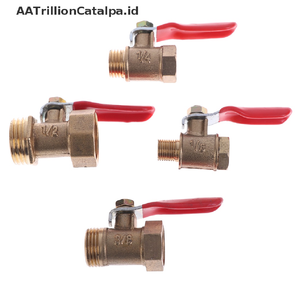 (AATrillionCatalpa) Katup Bola Kuningan Kecil Female / Male 1 / 8 &quot;1 / 4&quot; 3 / 8 &quot;1 / 2&quot;
