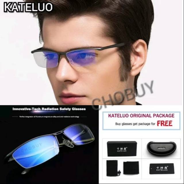 COD Bayar di tempat Kateluo Original Kacamata Anti Radiasi Komputer Smartphone Laptop TV antiradiasi