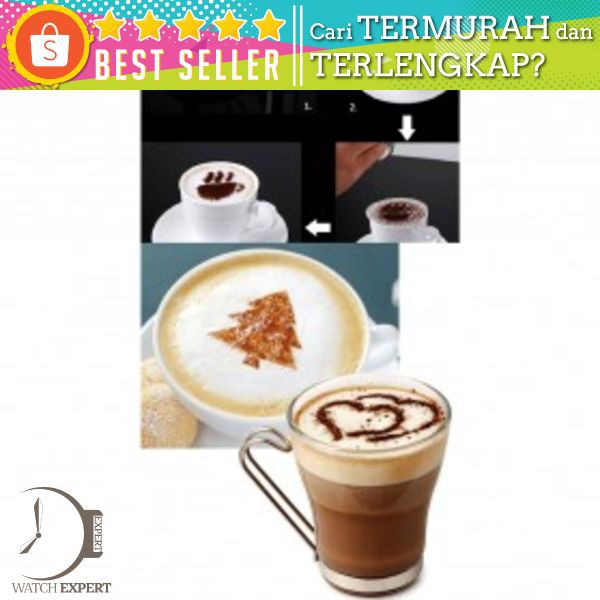 Cetakan Busa Foam Kopi Latte Art 16 PCS - JJYE01 - White