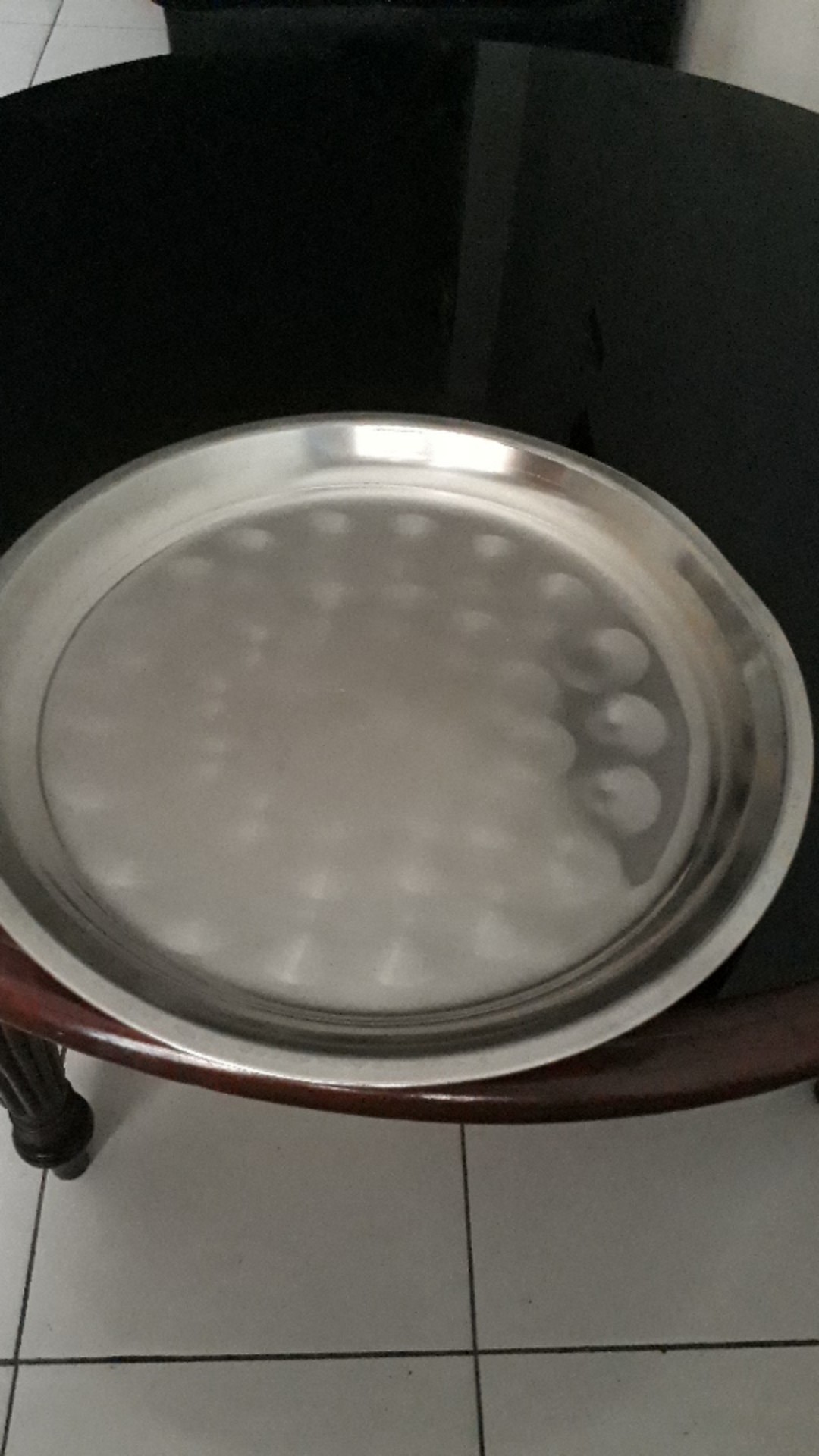 Nampan Bulat Stainless Steel 40 Cm