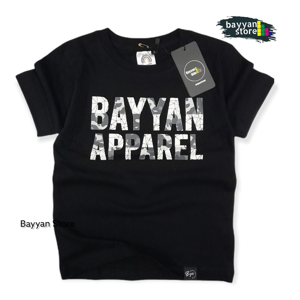 Bayyan Kaos Distro Anak Laki Laki Umur 1-12 Tahun Bahan Cotton 30s Soft