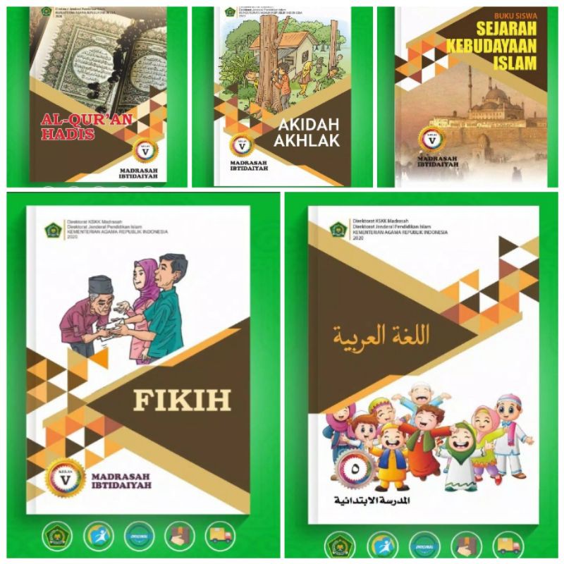 ORI satu paket buku siswa Depag k13 kelas 5 edisi revisi terbaru 2020