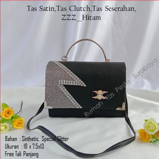 Tas Satin,Tas Clutch,Tas Seserahan,ZZZ__Hitam