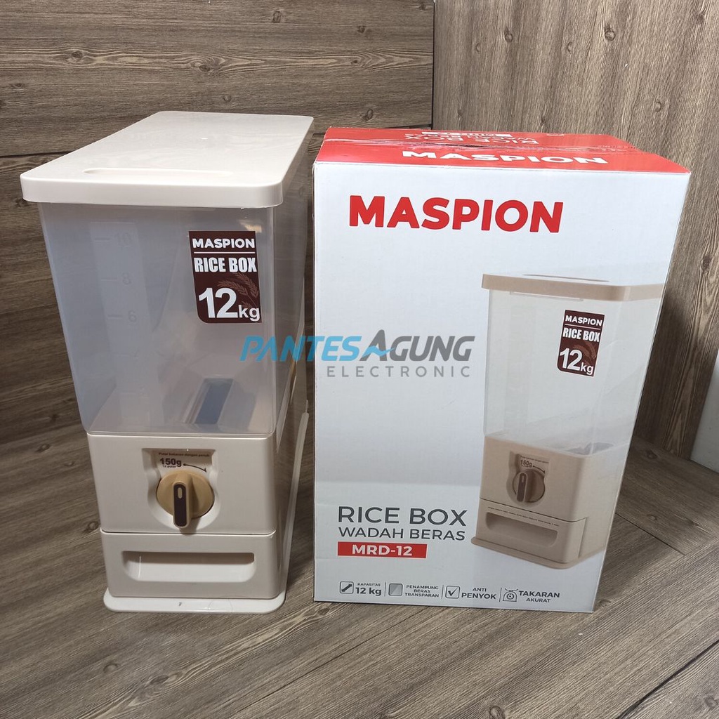 TEMPAT PENYIMPANAN BERAS / RICEBOX / RICE BOX MASPION 12KG MRD 1200