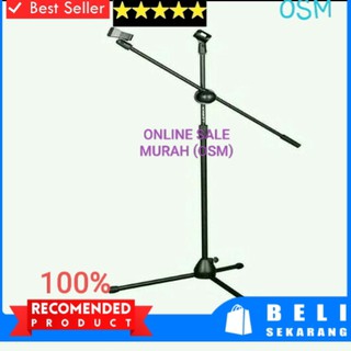 Jual Original Stand Mic Kaki Tiga Holder Standing Microphone Lantai