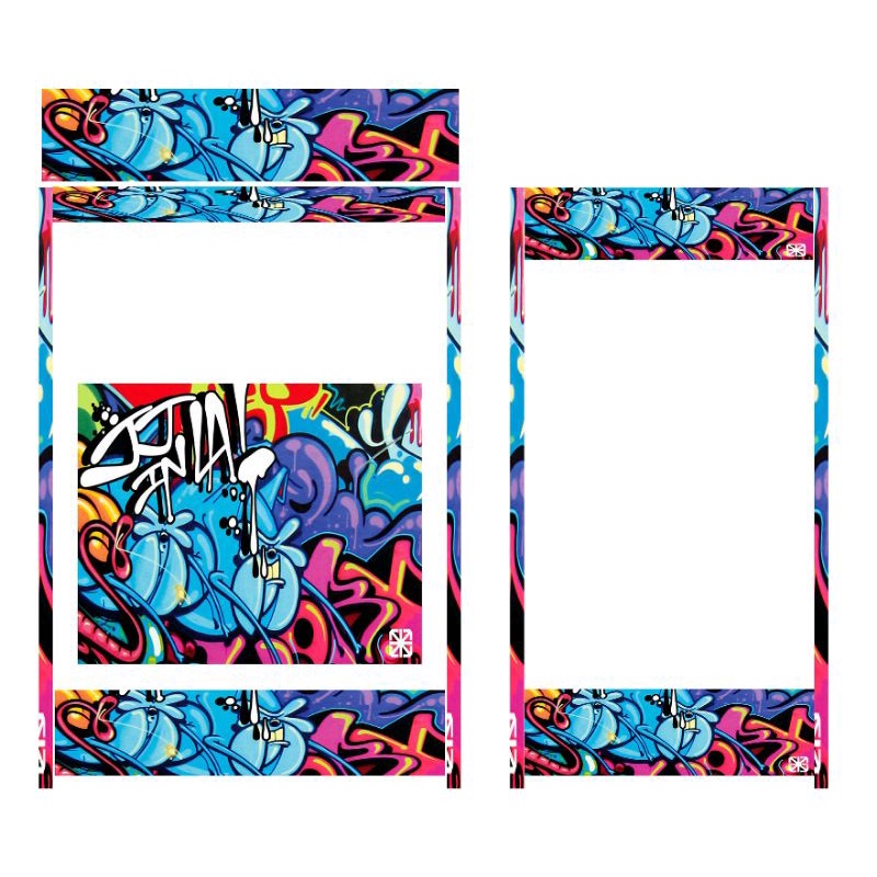 

Sticker kandang kotak 1, 2, 3 motif grafiti (SEGALA MERK)