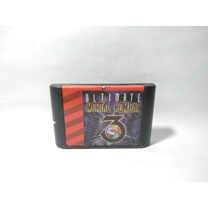 Kaset Video Game Cartridge Cassette Sega Ultimate Mortal Kombat Combat 3 Tape Games Rare Vintage Cla
