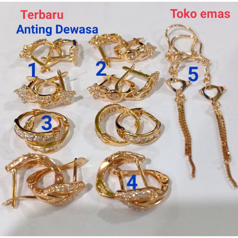Anting emas asli kadar 300 model: