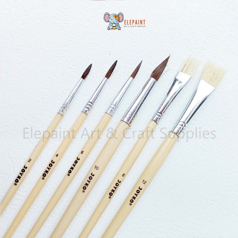 

Promo Joyko Brush Kuas Lukis Joyko BR- 1 Cat Air, Cat Minyak, dan Cat Akrilik 1 Set Isi 6pcs / Kuas mewarnai /Alat melukis