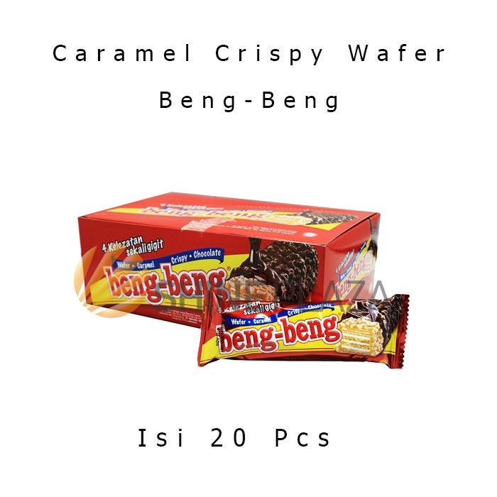 

Wafer-Biskuit- Box Beng Beng Chocolate Caramel Crispy Wafer - Bengbeng Coklat Wafer -Biskuit-Wafer.