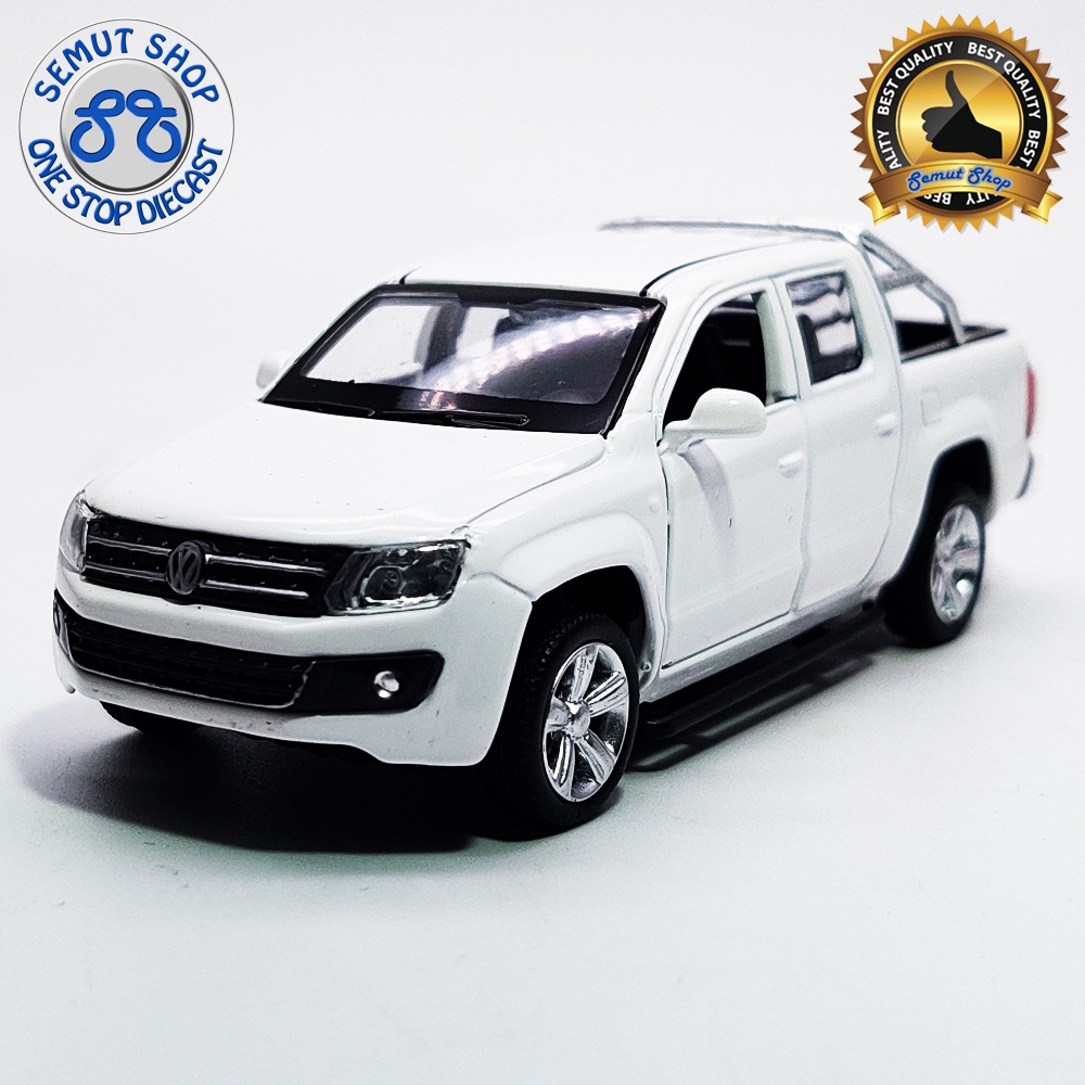 Apolo MSZ Volkswagen Amarok 2009 Metalic White Miniatur mobil VW Amarok