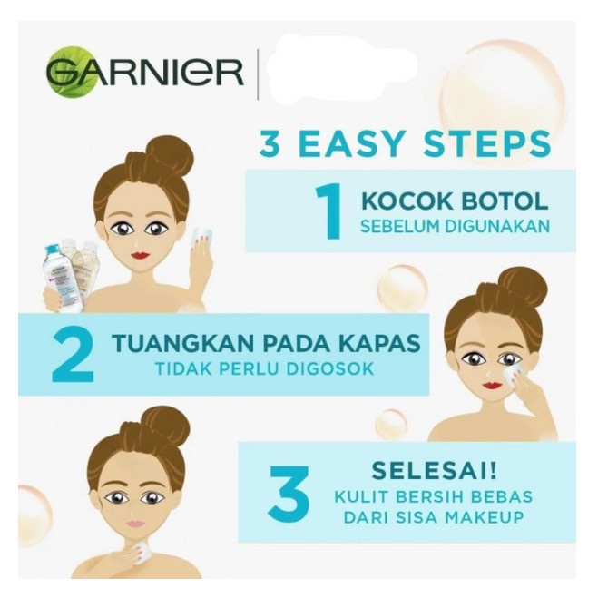 Garnier Micellar Water 125 ml - Pembersih Wajah (Biru)