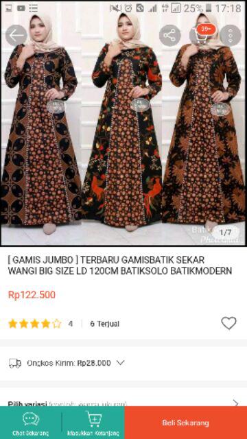 [ Gamis Jumbo ] Terbaru Gamisbatik Sekar Wangi Big Size Ld 120cm Batiksolo Batikmodern Fashionmuslim