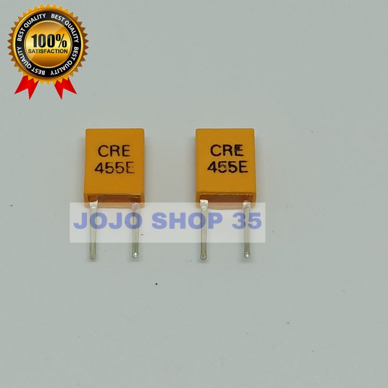 ISI 10PC CERAMIC FILTER 455 2PIN KUNING CF455 CF 455 2PIN  CRISTAL 455 2PIN cf455 cf455e