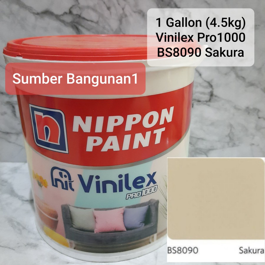 Vinilex Pro Sakura BS8090 [Untuk Instant/Same day] cat tembok nippon paint coklat muda cream