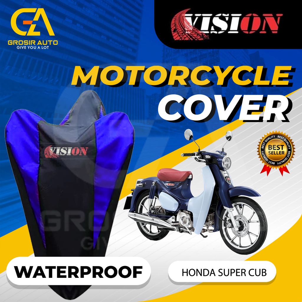 Sarung Motor SUPER CUB Anti air Vision / Cover Selimut Penutup Sarung Mantel Motor Vision