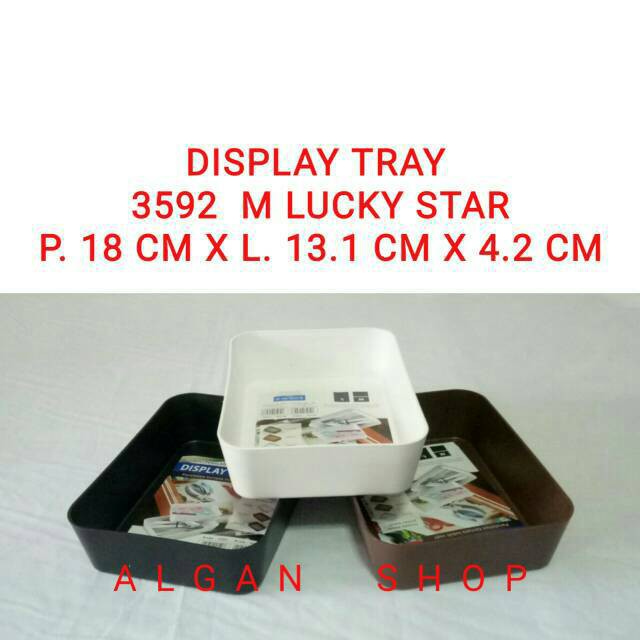 Nampan Plastik Lucky M 3592 Display Lucky Star Tray Baki Keranjang Wadah Kotak Mini Segi
