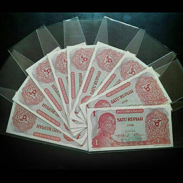 Uang kuno 1 rupiah Seri Soedirman tahun 1968