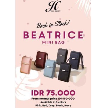 (COD) Tas Dompet Hp Beatrice Mini Bag Jims Honey Ori, Tas Multifungsi Dompet Premium