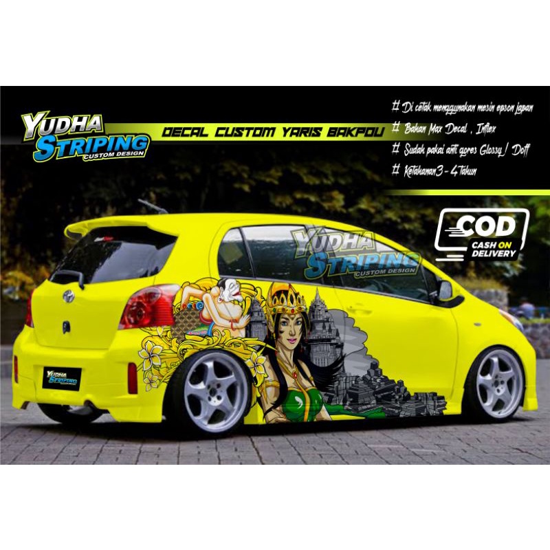 STICKER VARIASI TOYOTA YARIS, CAYLA, AYLA, DLL