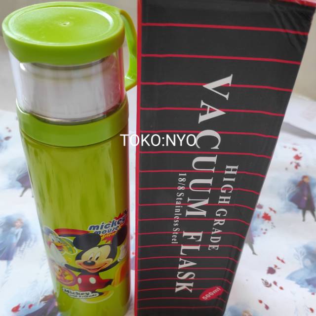 Thermos Stainless Steel 500 ml TH025 Motif Kartun Hello Kitty, Mickey Mouse