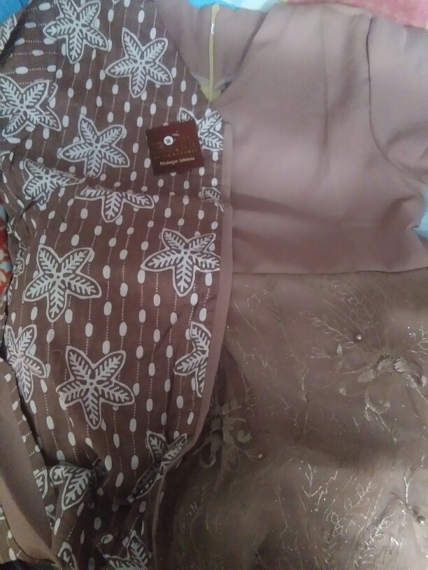 Tey-17 Batik Wanita Asj Sa Hrb026 Kenongo Kemeja Tosca Pendek