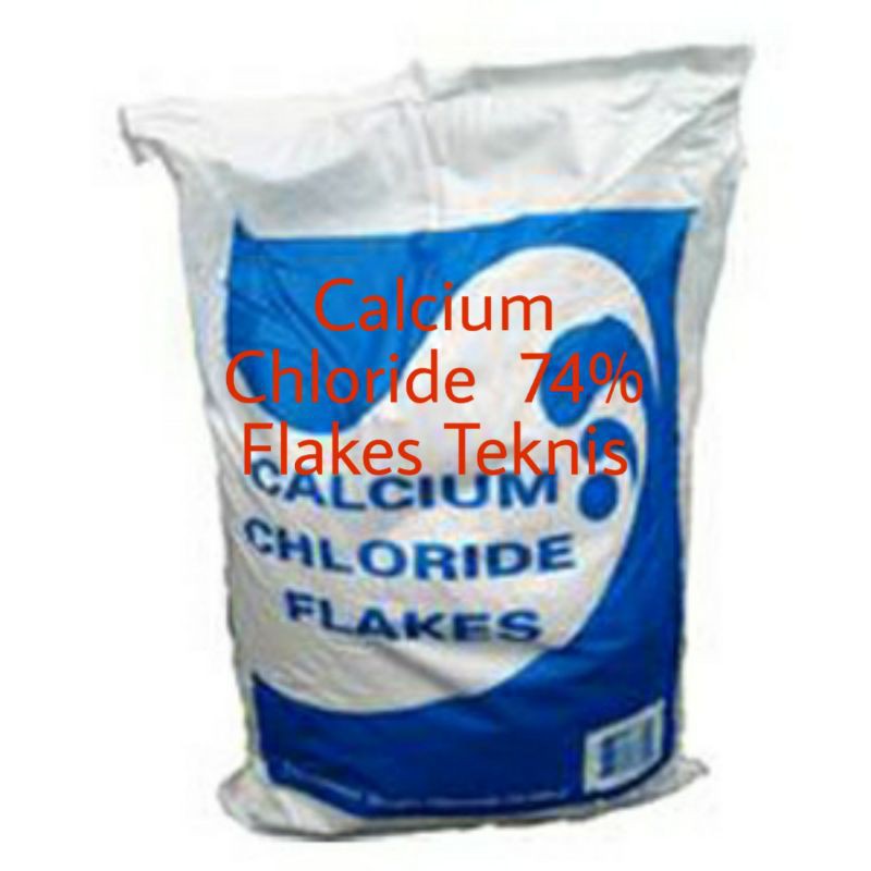 Calcium Chloride/KALSIUM KLORIDA/ 74% /Bisa COD /Teknis /fisik Flake /1Kg