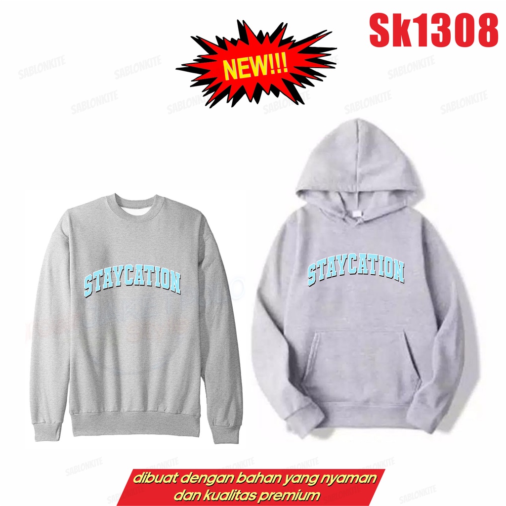 MURAH!!! SWEATER HOODIE SUGA STAYCATION SK1308 UNISEX FLEECE