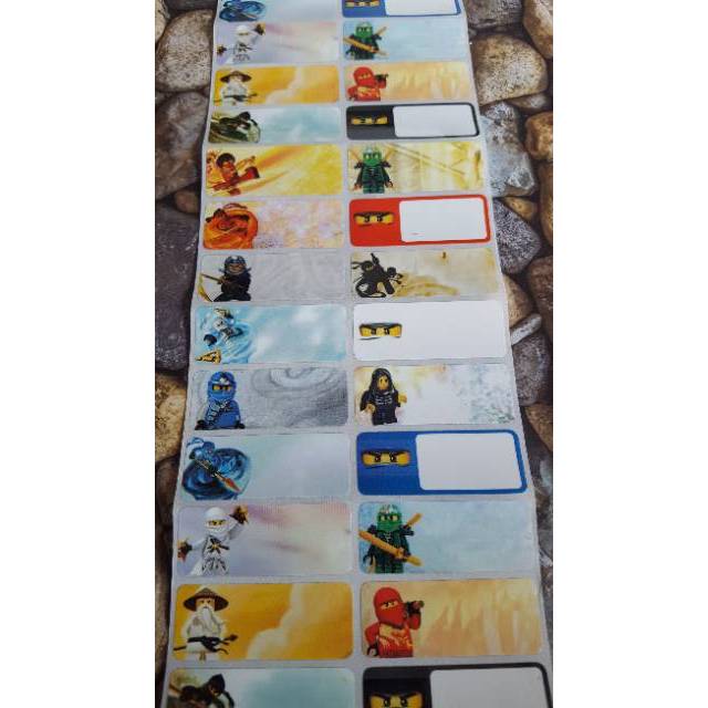 

Stiker Label Nama Name Sticker Waterproof Anti Air NINJAGO