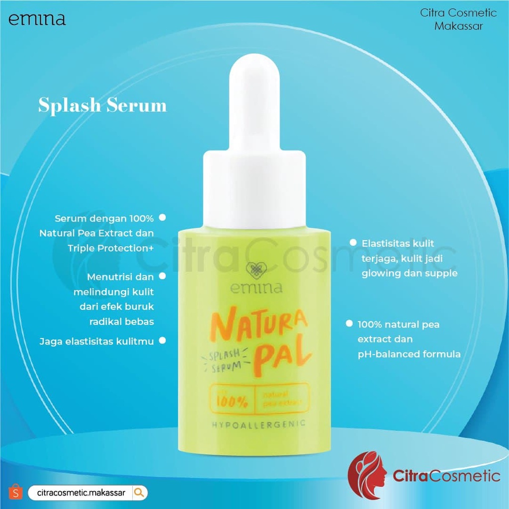 Emina Natural Pal Series Splash Serum | Toner Essence | Gel Cleanser | Gel Moisturizer