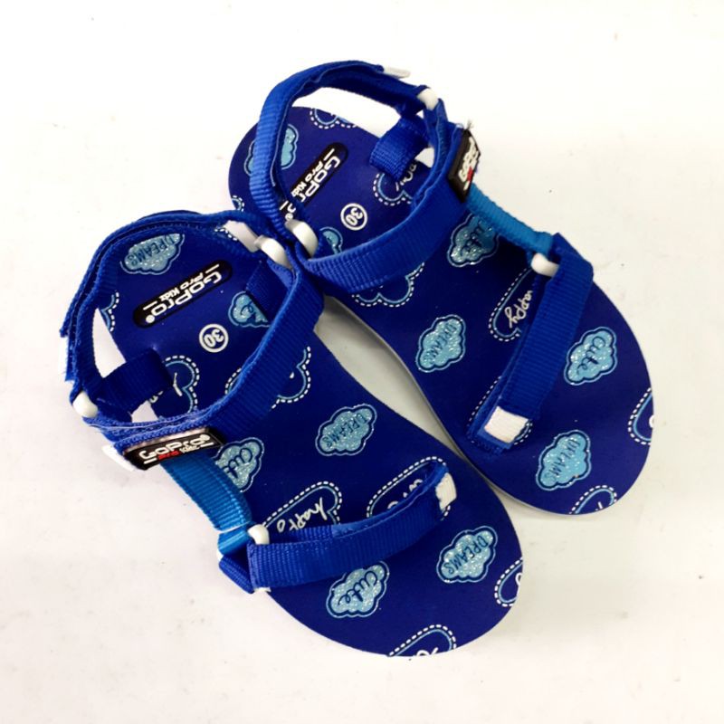 Sandal Gunung Anak - Sandal GOPRO Tali - GOPRO LOVE BIRU