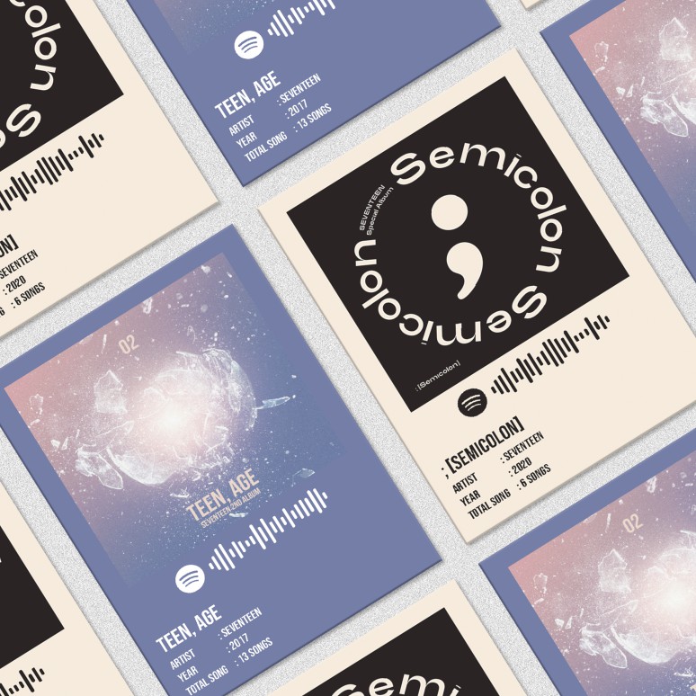 Kpop Spotify Poster A5 - SVT