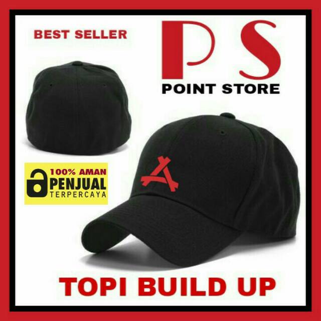 TOPI PRIA BASEBALL BUILD UP HURUF A