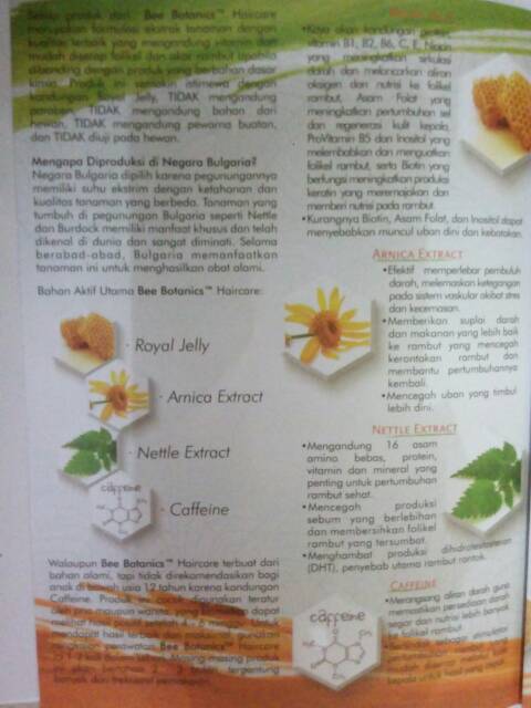 Bee botanics hair set (paket perawatan rambut rontok dan botak