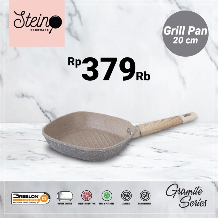 STEIN Cookware Grill Pan 20 Cm Granite Series